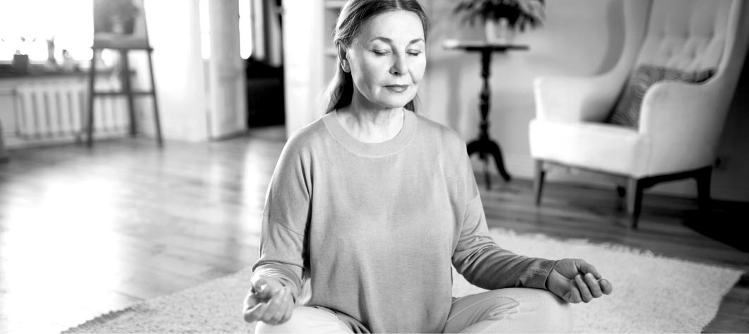 woman meditating